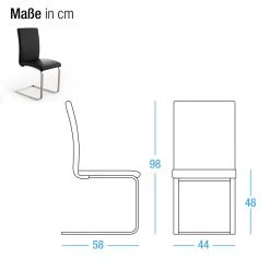 Fredriks Chaises cantilever Augusta I (lot de 2) - Cuir Aude: Noir - Sans accoudoirs -ÉcoMaison Soldes designer schwingstuhl augusta 2er set echtleder schwarz 1351865