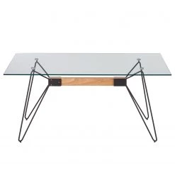 Mørteens Table Anadyr - Verre / Métal - Noir / Frêne 9 Mørteens Table Anadyr - Verre / Métal - Noir / Frêne -ÉcoMaison Soldes esstisch anadyr glas metall schwarz esche 4554344