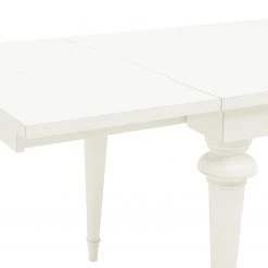 Maison Belfort Table Azjana - Pin blanc verni - Avec rallonge d'un seul côté -ÉcoMaison Soldes esstisch azjana pinie massiv pinie weiss mit kopfauszug beidseitig 3402433