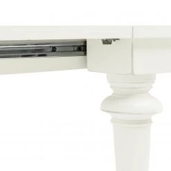 Maison Belfort Table Azjana - Pin blanc verni - Avec rallonge d'un seul côté -ÉcoMaison Soldes esstisch azjana pinie massiv pinie weiss mit kopfauszug beidseitig 3402441