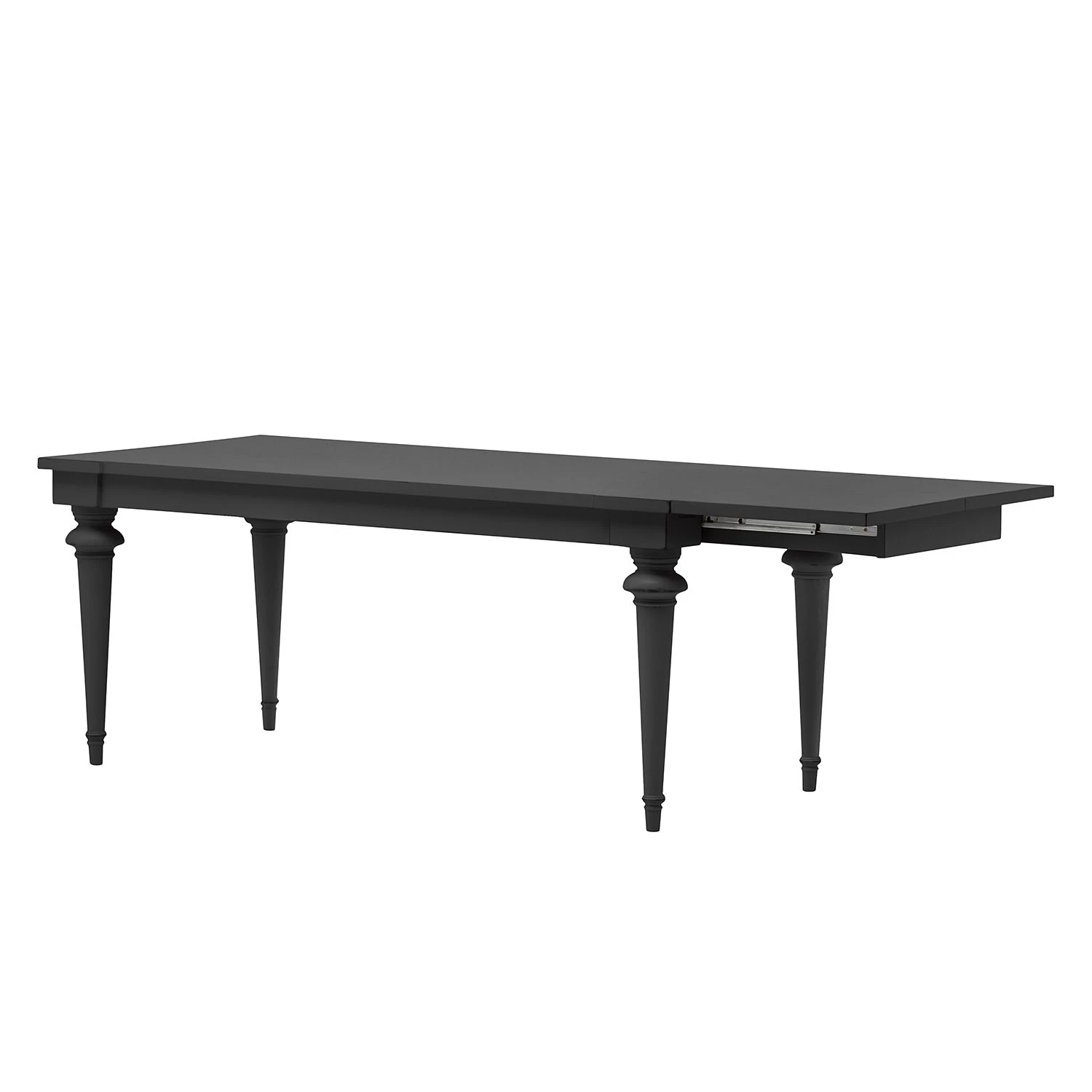 Maison Belfort Table Azjana - Noir - Avec rallonge d'un seul côté 1 Maison Belfort Table Azjana - Noir - Avec rallonge d'un seul côté