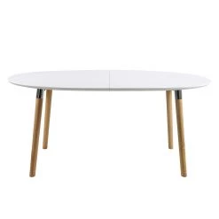 Mørteens Table extensible Becky - Blanc / Hévéa -ÉcoMaison Soldes esstisch becky weiss eiche natur 359904