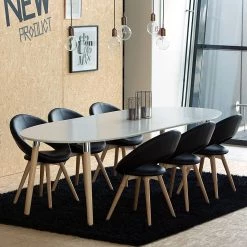 Mørteens Table extensible Becky - Blanc / Hévéa -ÉcoMaison Soldes esstisch becky weiss eiche natur 972790