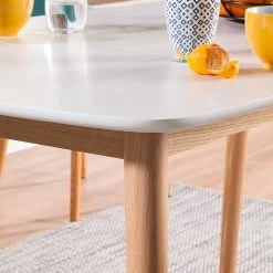 Mørteens Table Bjelland - 150 x 80cm -ÉcoMaison Soldes esstisch bjelland eiche teilmassiv eiche weiss 150 x 80cm 4246232