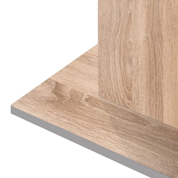 Mooved Table extensible Hoton - Imitation chêne brut de sciage - Diamètre : 120 cm 5 Mooved Table extensible Hoton - Imitation chêne brut de sciage - Diamètre : 120 cm – Image 5