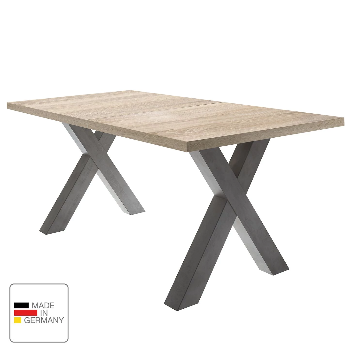 Mooved Table extensible Leeton III - Imitation chêne brut de sciage 2 Mooved Table extensible Leeton III - Imitation chêne brut de sciage – Image 2