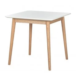 Mørteens Table Lindholm III - Partiellement en chêne massif - 80 x 80 cm