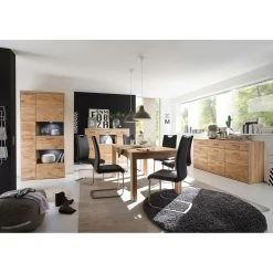 Ars Natura Table extensible Lopburi - Imitation chêne Bianco partiellement massif -ÉcoMaison Soldes esstisch lopburi mit ausziehfunktion eiche bianco teilmassiv 5164376