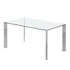 Fredriks Table Reuben - Verre clair / Chrome - 140 x 90 cm