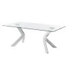 Loftscape Table Sarinna - Verre clair / Chrome - 200 x 100 cm
