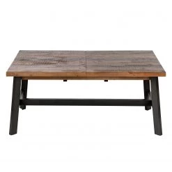 Ars manufacti Table extensible Tamati III - Pin recyclé / Métal - Pin / Gris -ÉcoMaison Soldes esstisch tamati lll mit ausziehfunktion altholz pinie metall pinie schwarz 5085940