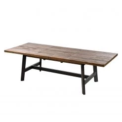 Ars manufacti Table extensible Tamati III - Pin recyclé / Métal - Pin / Gris -ÉcoMaison Soldes esstisch tamati lll mit ausziehfunktion altholz pinie metall pinie schwarz 5085952