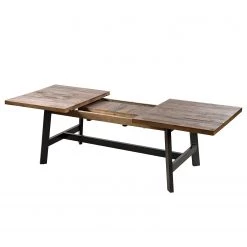 Ars manufacti Table extensible Tamati III - Pin recyclé / Métal - Pin / Gris -ÉcoMaison Soldes esstisch tamati lll mit ausziehfunktion altholz pinie metall pinie schwarz 5085956