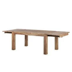 Wolf-Möbel Table de salle à manger Yoga - Largeur : 180 cm 11 Wolf-Möbel Table de salle à manger Yoga - Largeur : 180 cm -ÉcoMaison Soldes esstisch yoga mit ansteckplatten sheesham massiv natur 1412821