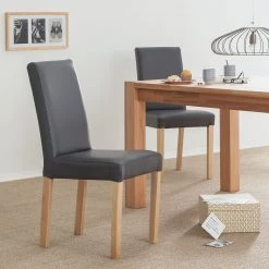 Ars Natura Chaises Flen (lot de 2) - Anthracite - Hêtre clair 12 Ars Natura Chaises Flen (lot de 2) - Anthracite - Hêtre clair -ÉcoMaison Soldes esszimmerstuhl flen 2er set anthrazit buche 3330737