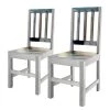 Wolf-Möbel Chaises Goa (lot de 2) - Partiellement en manguier massif - Manguier blanc vintage