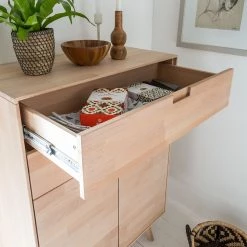 Mørteens Buffet haut Finsby - Partiellement en hêtre massif - Hêtre -ÉcoMaison Soldes highboard finsby buche massiv 3681445