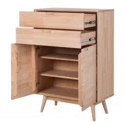 Mørteens Buffet haut Finsby - Partiellement en hêtre massif - Hêtre -ÉcoMaison Soldes highboard finsby buche massiv 3681453