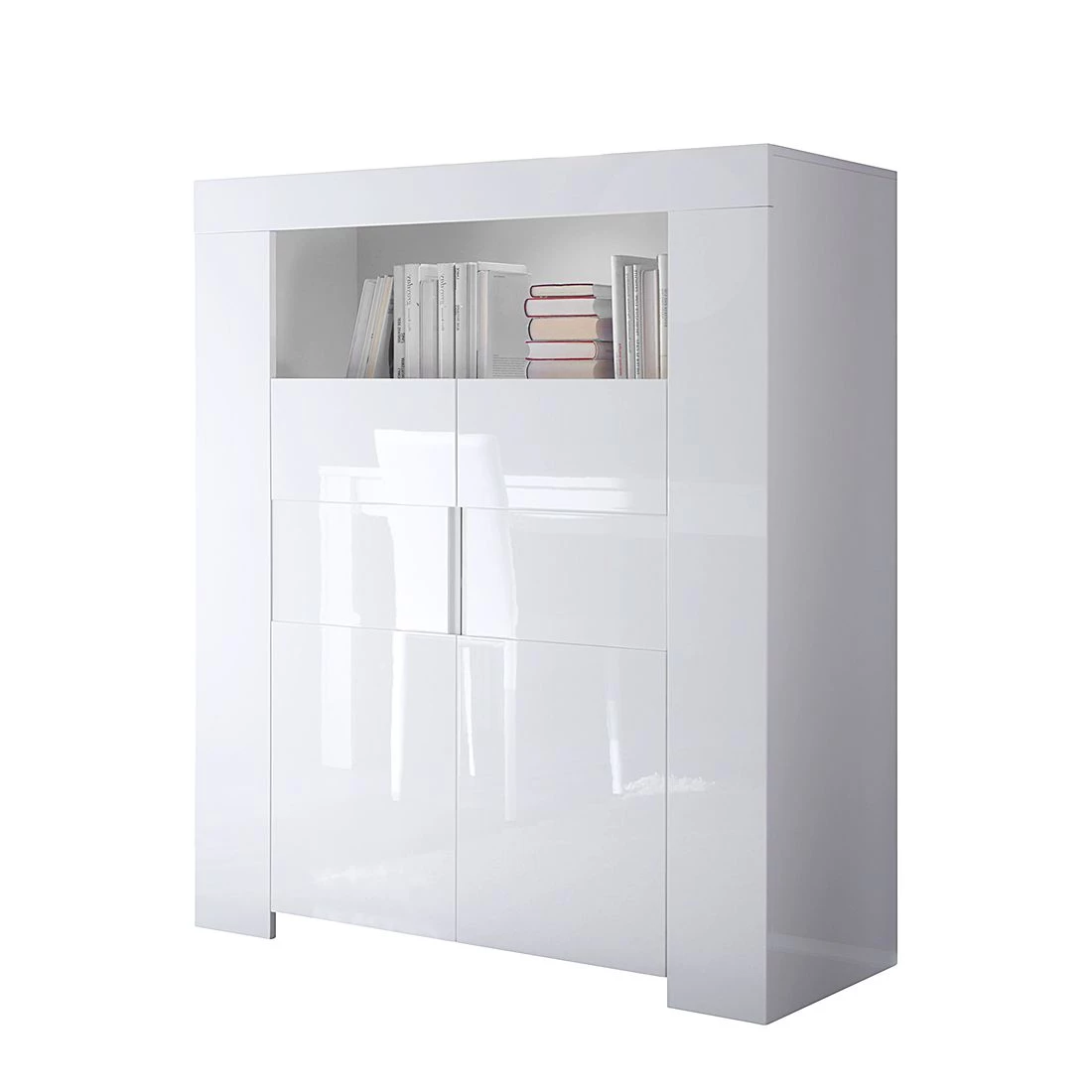 LC Spa Buffet Gladiolo - Blanc brillant / Blanc - Avec éclairage 1 LC Spa Buffet Gladiolo - Blanc brillant / Blanc - Avec éclairage