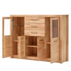 Ars Natura Buffet haut Majona II - Duramen de hêtre -ÉcoMaison Soldes highboard kristina inkl beleuchtung kernbuche massiv 981022