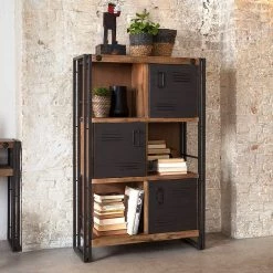 Ars manufacti Commode haute Manchester - Acacia massif / Métal -ÉcoMaison Soldes hochkommode manchester akazie massiv metall 4873516