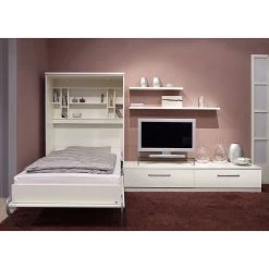 Loftscape Ensemble lit mural Majano - Blanc - 86 x 205cm - Matelas de mousse froide -ÉcoMaison Soldes klappbett kombination majano 86 x 205 cm kaltschaummatratze weiss 1718494