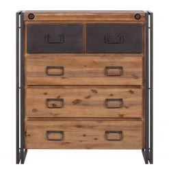 Ars manufacti Commode Manchester II - Acacia massif / Métal -ÉcoMaison Soldes kommode manchester ii akazie massiv metall 4876424