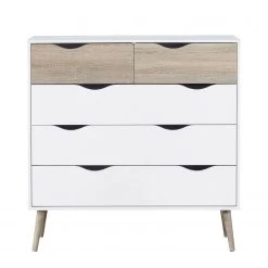 Mørteens Commode Sunndal II - Blanc / Chêne clair 8 Mørteens Commode Sunndal II - Blanc / Chêne clair -ÉcoMaison Soldes kommode sunndal ii gummibaum teilmassiv weiss eiche dekor 4753776