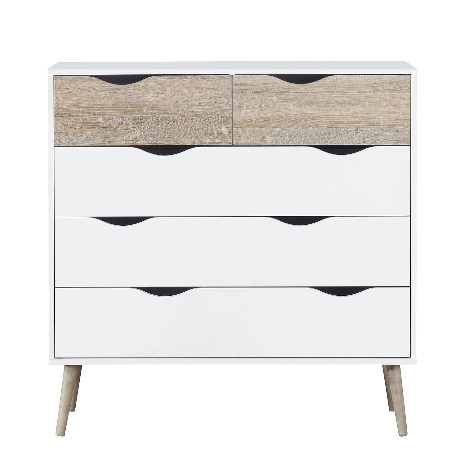 Mørteens Commode Sunndal II - Blanc / Chêne clair 3 Mørteens Commode Sunndal II - Blanc / Chêne clair – Image 3