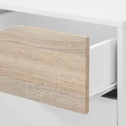 Mørteens Commode Sunndal II - Blanc / Chêne clair 10 Mørteens Commode Sunndal II - Blanc / Chêne clair -ÉcoMaison Soldes kommode sunndal ii gummibaum teilmassiv weiss eiche dekor 4753784
