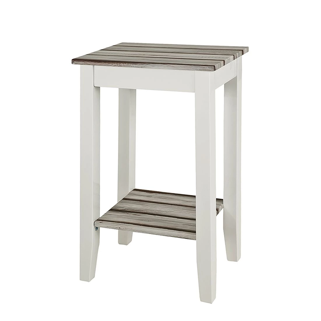Home Design Console Gironde - Blanc brillant / Imitation pin 1 Home Design Console Gironde - Blanc brillant / Imitation pin