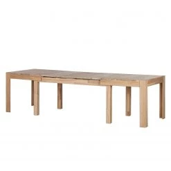 Ars Natura Table KimWOOD II - Avec rallonge - Chêne massif - Chêne blanc huilé -ÉcoMaison Soldes massiver esstisch kimwood ii mit ausziehfunktion eiche weissoel 3432013