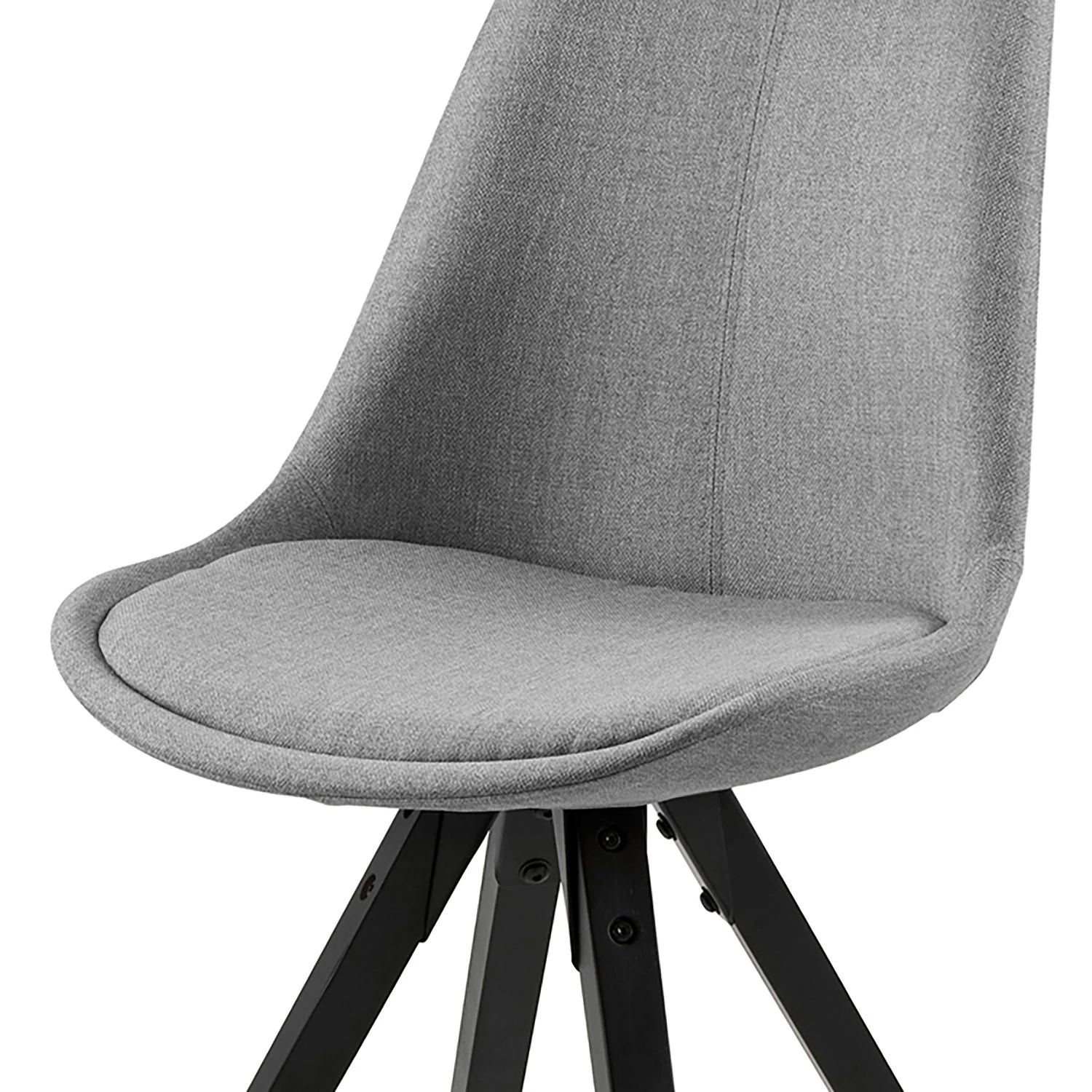 Mørteens Chaises capitonnées Aledas V - Tissu / Hévéa massif - Gris clair / Noir - Lot de 2 9 Mørteens Chaises capitonnées Aledas V - Tissu / Hévéa massif - Gris clair / Noir - Lot de 2 – Image 9