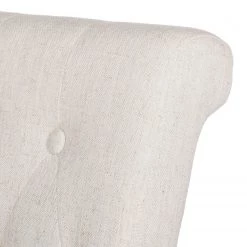 Maison Belfort Chaises capitonnées Jeanne (lot de 2) - Tissu / Chêne massif - Crème -ÉcoMaison Soldes polsterstuhl jeanne 2er set leinenstoff creme 1986270