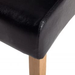 Ars Natura Chaises capitonnées Nello II (lot de 2) - Noir -ÉcoMaison Soldes polsterstuhl nello 2er set kunstleder schwarz 1934730