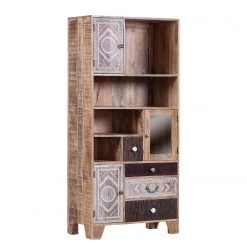 Ars manufacti Étagère Curenna I - Manguier partiellement massif - Manguier / Marron