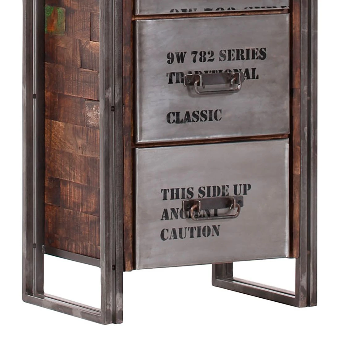 Red Living Etagères Factory II - Manguier massif - Verni 2 Red Living Etagères Factory II - Manguier massif - Verni – Image 2