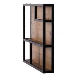 Ars manufacti Étagère Grasby - Pin recyclé / Métal - Pin foncé / Noir -ÉcoMaison Soldes regal grasby altholz pinie metall pinie dunkel schwarz 4884816