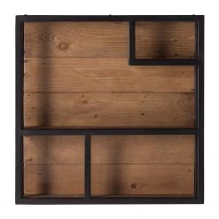 Ars manufacti Étagère Grasby - Pin recyclé / Métal - Pin foncé / Noir -ÉcoMaison Soldes regal grasby altholz pinie metall pinie dunkel schwarz 4884820