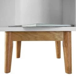 Mørteens Étagère Lindholm I - Blanc / Chêne massif -ÉcoMaison Soldes regal lindholm i weiss eiche massiv 1229562