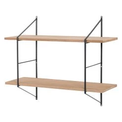 Mørteens Étagère Oxbow II - Paulownia massif / Métal - Paulownia / Noir