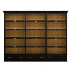 Maison Belfort Étagères Azjana - Noir / Pin couleur miel - Sans échelle