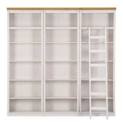 Maison Belfort Bibliothèque Lillehammer II - Pin massif - Pin blanc / Pin couleur miel -ÉcoMaison Soldes regalwand lillehammer ii kiefer massiv weiss honig 1112658