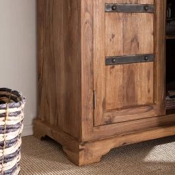 Wolf-Möbel Armoire Bombay II - Sheesham massif -ÉcoMaison Soldes schrank bombay sheesham massiv natur 3459309