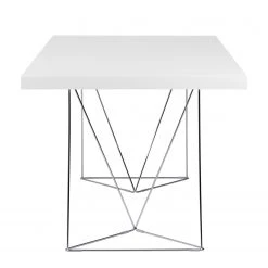 Temahome Table Hueva - Blanc / Chrome - Largeur : 160 cm 12 Temahome Table Hueva - Blanc / Chrome - Largeur : 160 cm -ÉcoMaison Soldes schreibtisch multi trestles mattweiss 5005788
