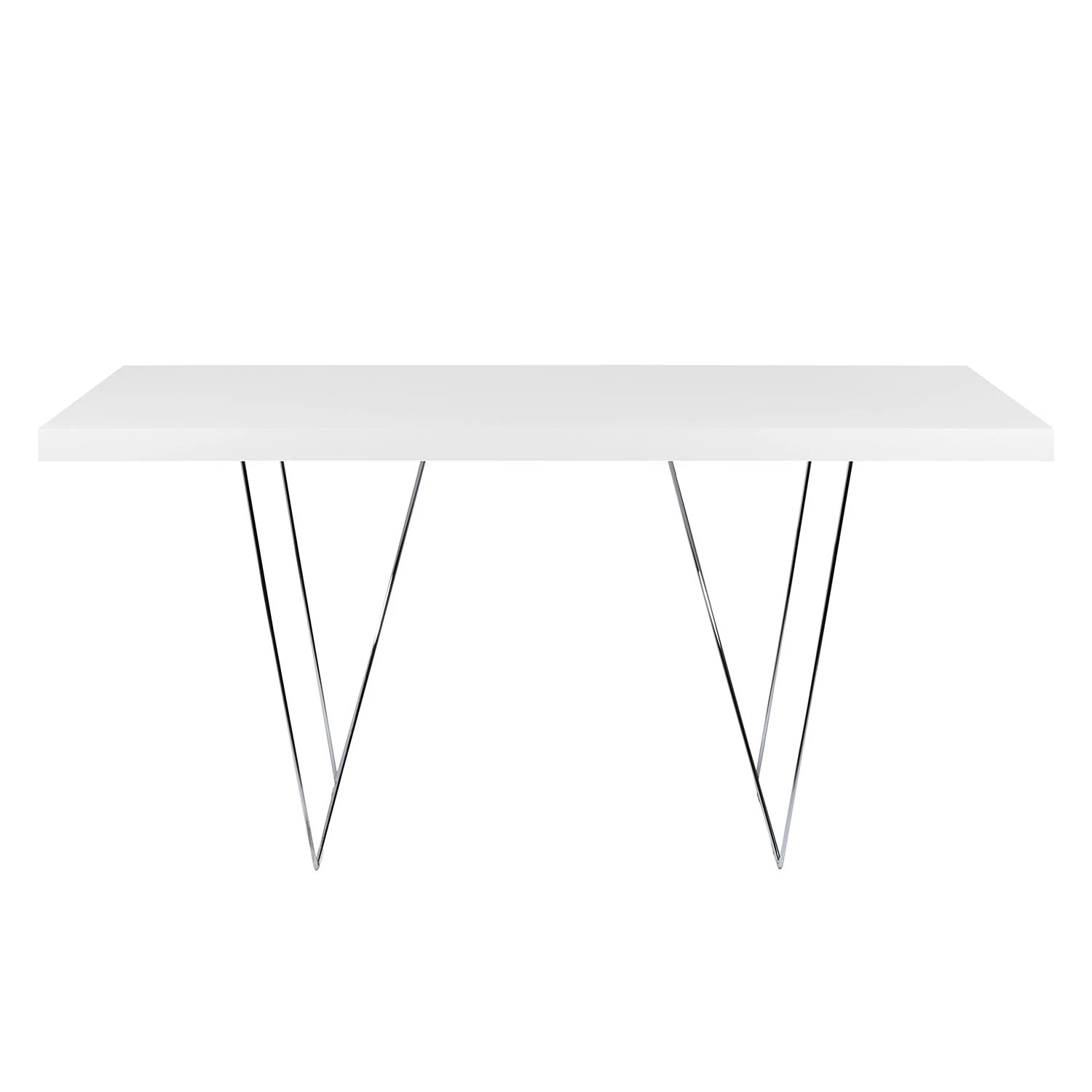 Temahome Table Hueva - Blanc / Chrome - Largeur : 160 cm 6 Temahome Table Hueva - Blanc / Chrome - Largeur : 160 cm – Image 6