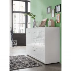 Germania Buffet Adana - Blanc brillant -ÉcoMaison Soldes sideboard adana hochglanz weiss 5188200