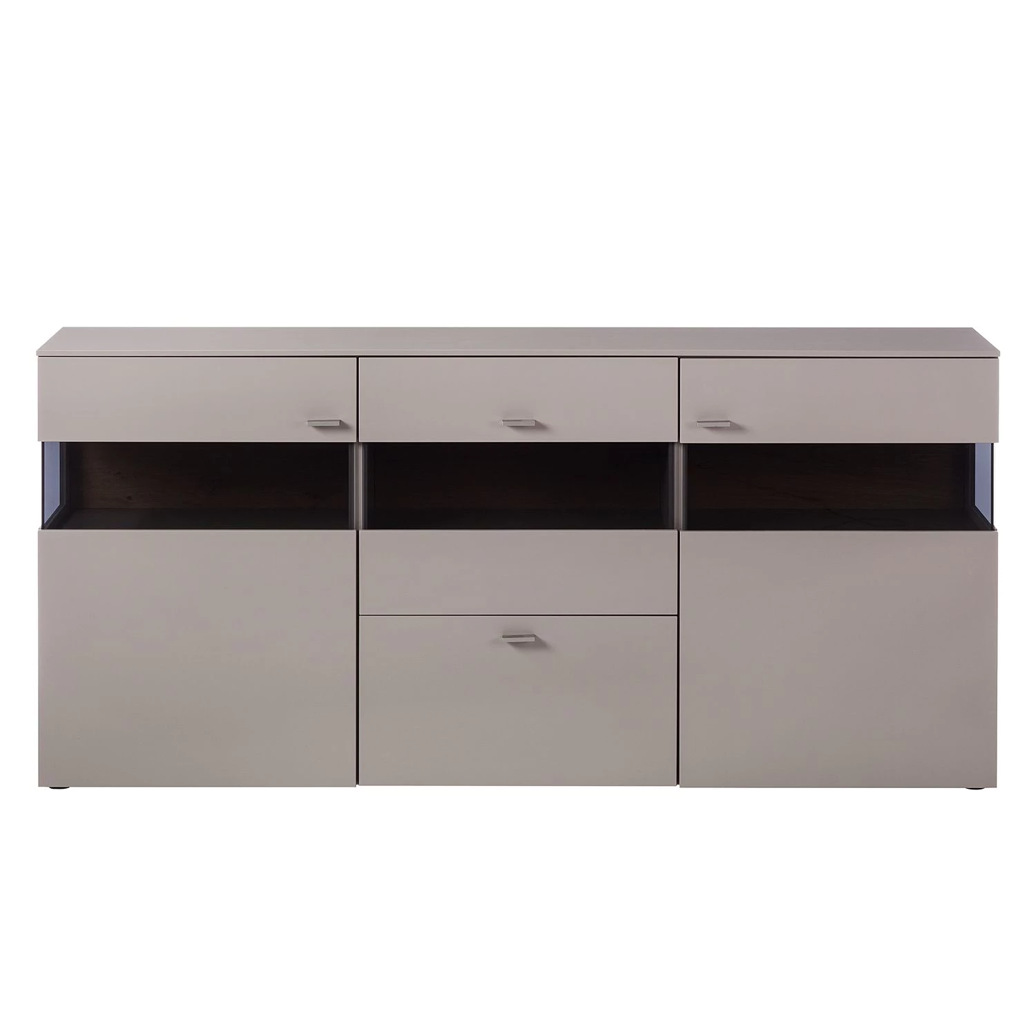 GWINNER Buffet Anzio - Mat fango / Chêne de poutre - Avec éclairage 4 GWINNER Buffet Anzio - Mat fango / Chêne de poutre - Avec éclairage – Image 4