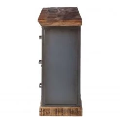 Ars manufacti Console Hunter - Manguier massif / Métal - Manguier / Gris bleu -ÉcoMaison Soldes sideboard hunter mango massiv metall mango blaugrau 4414516