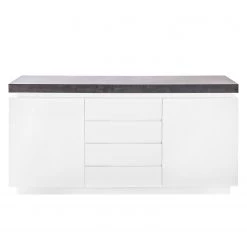 Fredriks Enfilade Namona I - Éclairage inclus - Blanc / Imitation béton 10 Fredriks Enfilade Namona I - Éclairage inclus - Blanc / Imitation béton -ÉcoMaison Soldes sideboard namona i inkl beleuchtung weiss anthrazit weiss anthrazit 3666813